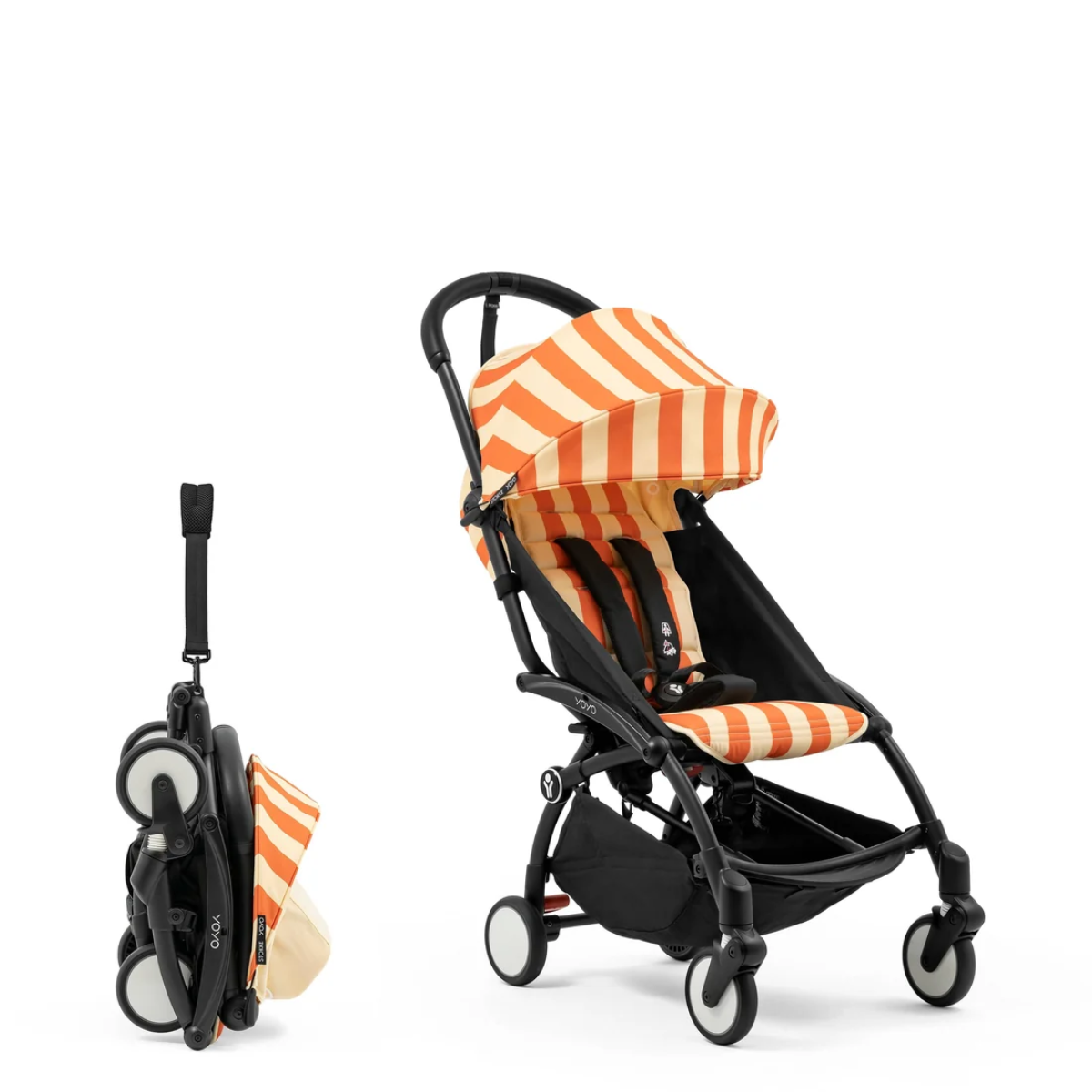 Stokke YOYO3 6+ Riviera Limited Edition Ultra-Compact Stroller - Capri/Black Frame - Lightweight & Easy to Carry