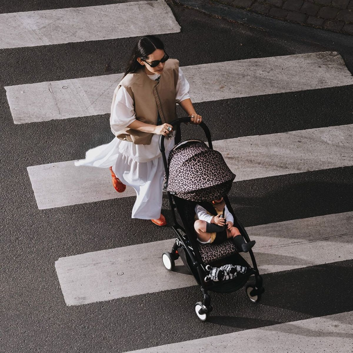 Stokke YOYO3 6+ Wild Collection Ultra-Compact Stroller - Leopard/Black Frame - Smooth & Comfortable Ride